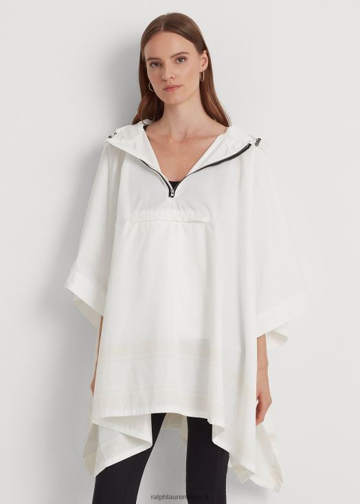 poncho de pluie repliable à logo imprimé 46T60T4119 femmes Ralph Lauren blanc de soie