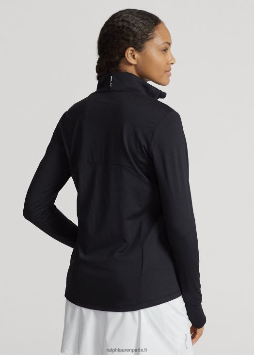 pull quart de zip en jersey stretch 46T60T3722 femmes Ralph Lauren noir