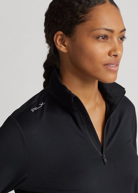 pull quart de zip en jersey stretch 46T60T3722 femmes Ralph Lauren noir