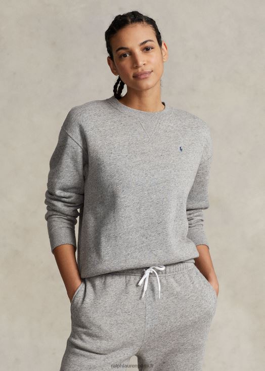 pull ras du cou en polaire 46T60T9101 femmes Ralph Lauren bruyère vintage sombre