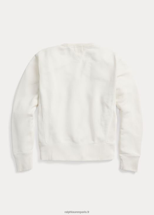 sweat à col rond en molleton à logo 46T60T3612 femmes Ralph Lauren crème de parchemin