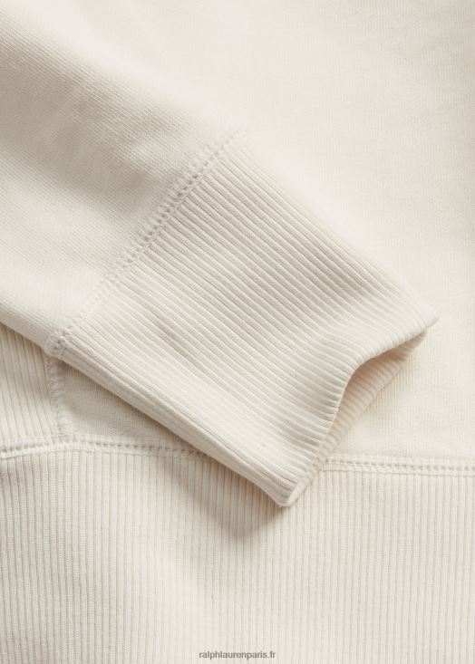 sweat à col rond en molleton à logo 46T60T3612 femmes Ralph Lauren crème de parchemin