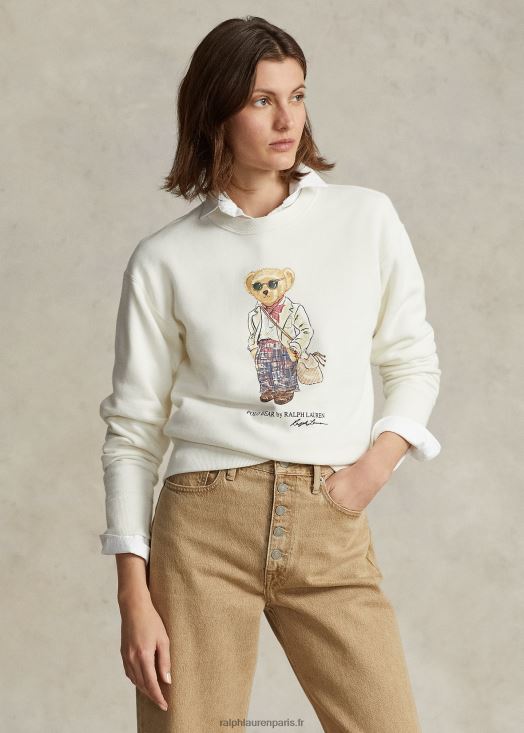 sweat à col rond en polaire polo bear 46T60T3192 femmes Ralph Lauren névis