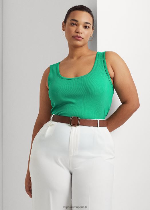 débardeur en coton stretch 46T60T4524 femmes Ralph Lauren feuille de palmier - Cliquez sur l'image pour la fermer