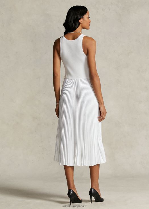 la robe plissée de la collection spelman 46T60T3313 femmes Ralph Lauren blanc