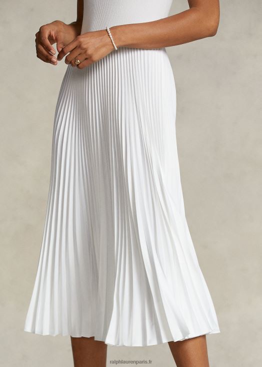 la robe plissée de la collection spelman 46T60T3313 femmes Ralph Lauren blanc