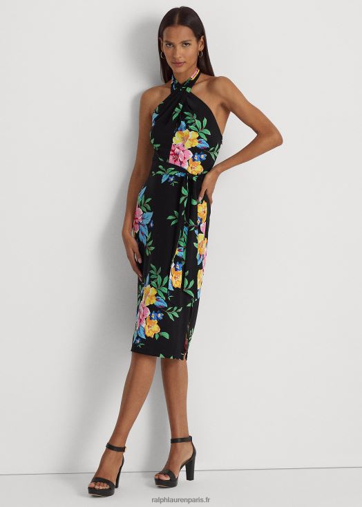 robe dos nu en jersey à fleurs 46T60T3894 femmes Ralph Lauren multi noir - Cliquez sur l'image pour la fermer