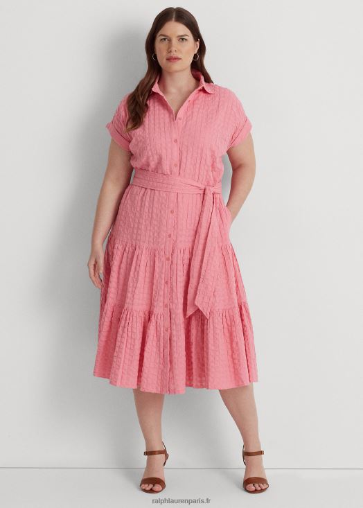 robe en coton vichy 46T60T4657 femmes Ralph Lauren rosier au bord de la piscine - Cliquez sur l'image pour la fermer
