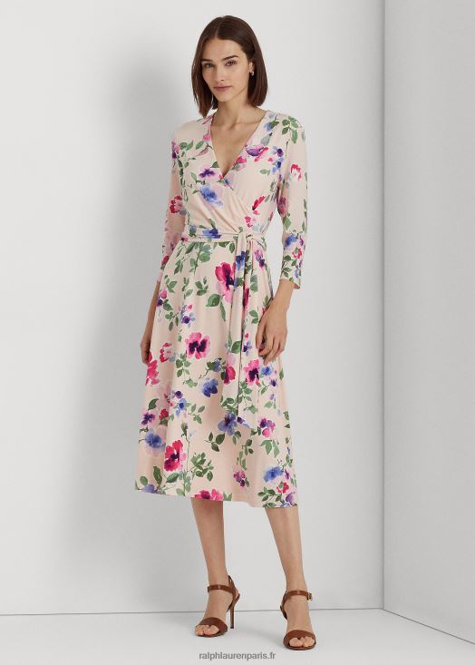 robe en jersey à fleurs 46T60T4447 femmes Ralph Lauren multicolore rose - Cliquez sur l'image pour la fermer