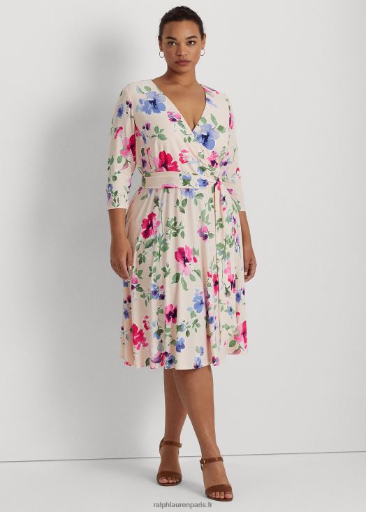 robe en jersey à fleurs 46T60T4672 femmes Ralph Lauren multicolore rose