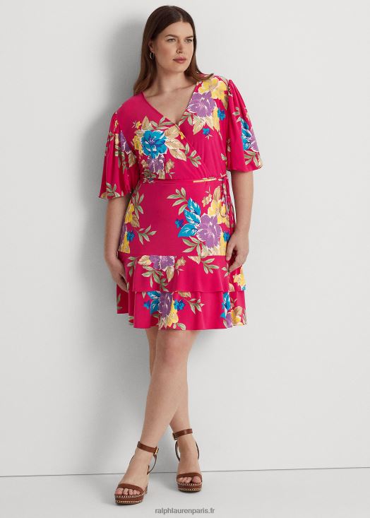 robe en jersey stretch à fleurs 46T60T4558 femmes Ralph Lauren multicolore rose - Cliquez sur l'image pour la fermer