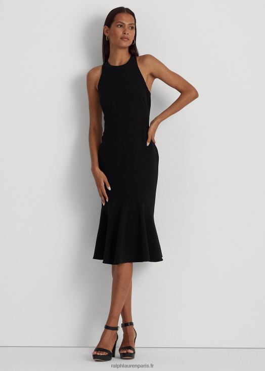 robe sans manches en crêpe double face 46T60T4870 femmes Ralph Lauren noir
