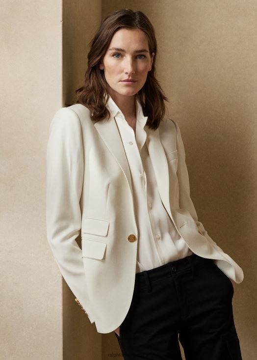 veste en laine stretch parker 46T60T3441 femmes Ralph Lauren crème - Cliquez sur l'image pour la fermer