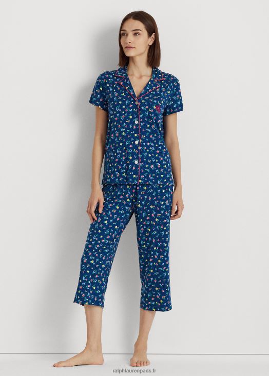 ensemble de nuit capri en jersey à fleurs 46T60T4848 femmes Ralph Lauren imprimé marine