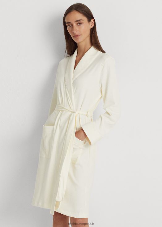 peignoir matelassé à col châle 46T60T4271 femmes Ralph Lauren crème de parchemin