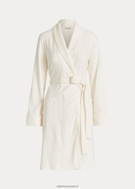 peignoir matelassé à col châle 46T60T4271 femmes Ralph Lauren crème de parchemin