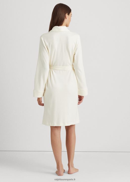 peignoir matelassé à col châle 46T60T4271 femmes Ralph Lauren crème de parchemin