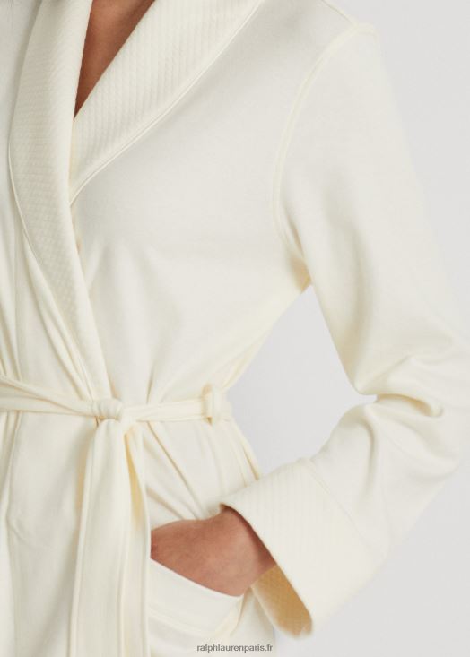 peignoir matelassé à col châle 46T60T4271 femmes Ralph Lauren crème de parchemin
