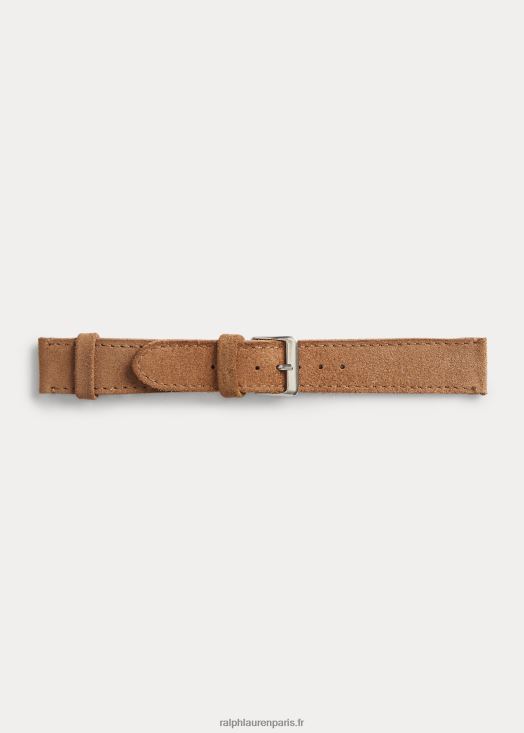 bracelet de montre en daim brut 46T60T8881 Hommes Ralph Lauren bronzer