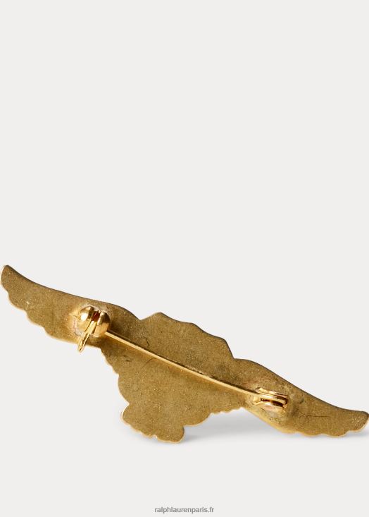 épingle émaillée à bouclier ailé 46T60T8885 Hommes Ralph Lauren rouge/bleu/argent