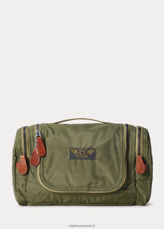 trousse de voyage en toile de nylon 46T60T8871 Hommes Ralph Lauren olive terne