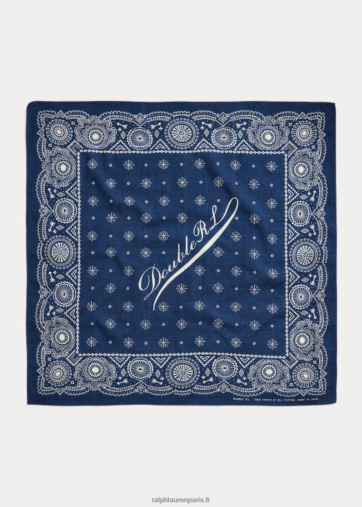 bandana en coton à logo 46T60T5486 Hommes Ralph Lauren indigo/crème
