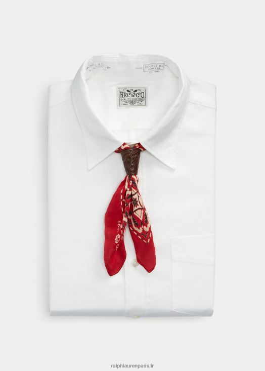 curseur de bandana en cuir travaillé à la main 46T60T8884 Hommes Ralph Lauren brun