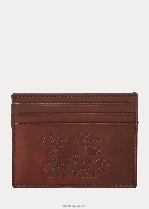 porte-cartes pleine fleur Heritage 46T60T2297 Hommes Ralph Lauren brun