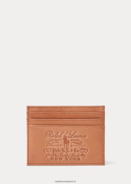 porte-cartes pleine fleur Heritage 46T60T2298 Hommes Ralph Lauren bronzer
