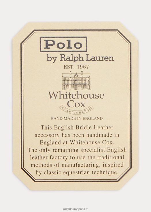 étui à lunettes en cuir à bride 46T60T2477 Hommes Ralph Lauren vert de course britannique