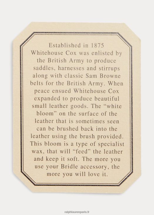étui à lunettes en cuir à bride 46T60T2477 Hommes Ralph Lauren vert de course britannique