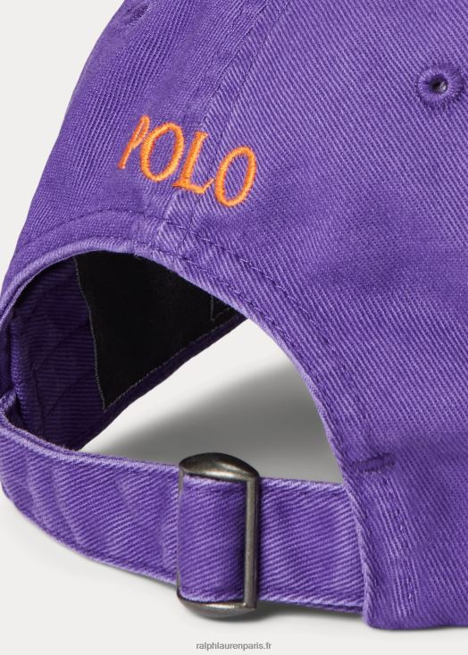 casquette chino en coton 46T60T2502 Hommes Ralph Lauren cravate violette