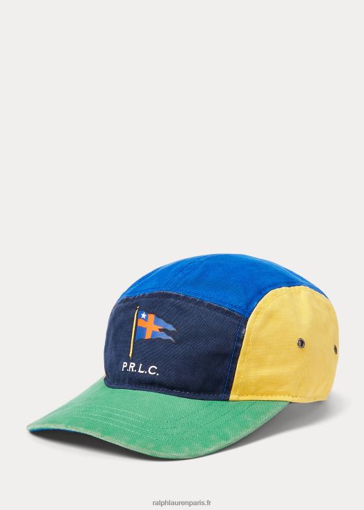 casquette à cinq panneaux en toile color-block 46T60T2447 Hommes Ralph Lauren étoile saphir multi