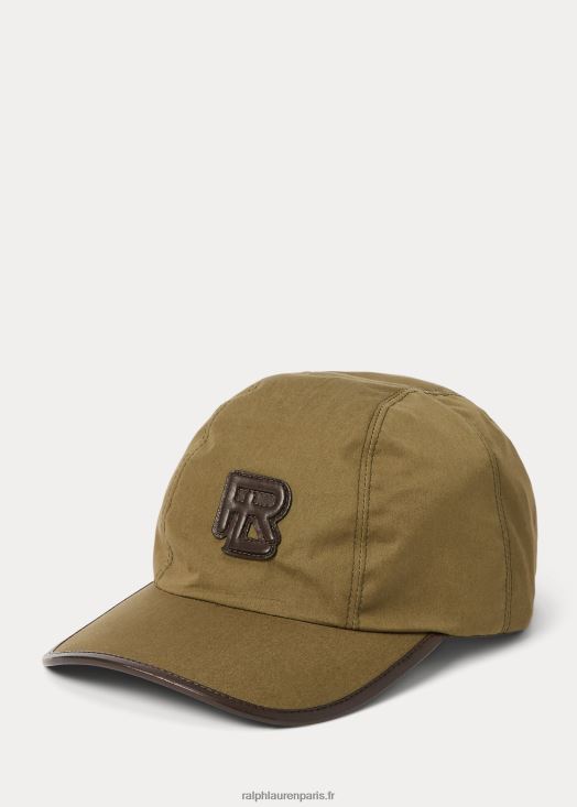 casquette à cinq pans en toile d'agneau 46T60T2223 Hommes Ralph Lauren olive nuit/marron anglais