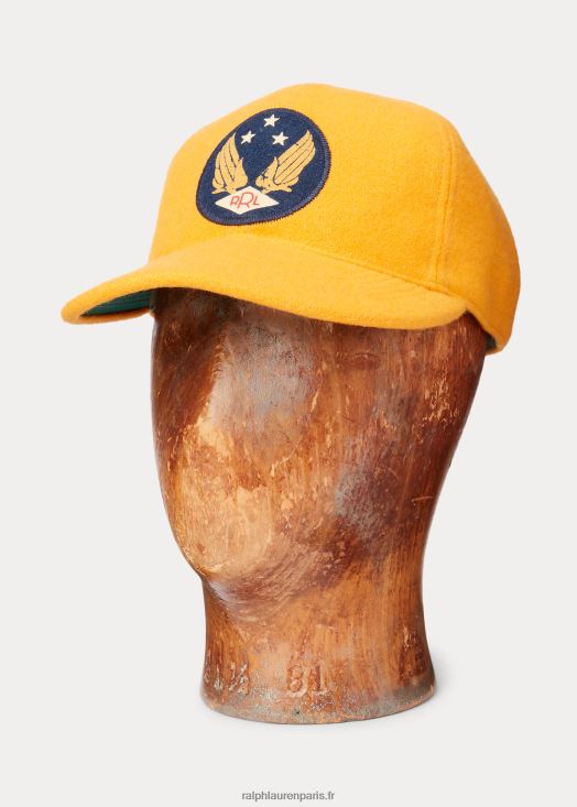 casquette en feutre à logo ailé 46T60T8868 Hommes Ralph Lauren or millésime