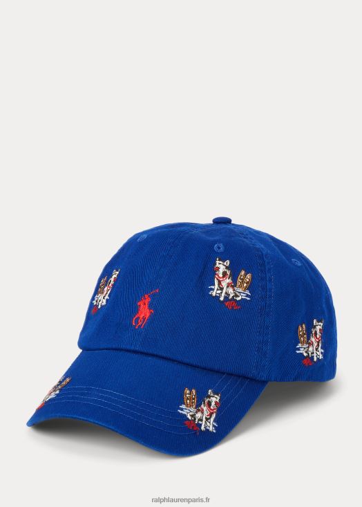 casquette en sergé brodé 46T60T2747 Hommes Ralph Lauren patrimoine royal avec huskies