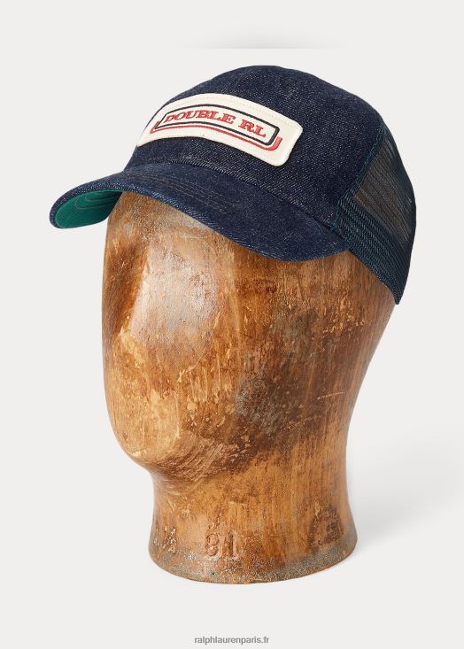casquette trucker en denim à patch logo 46T60T8904 Hommes Ralph Lauren indigo