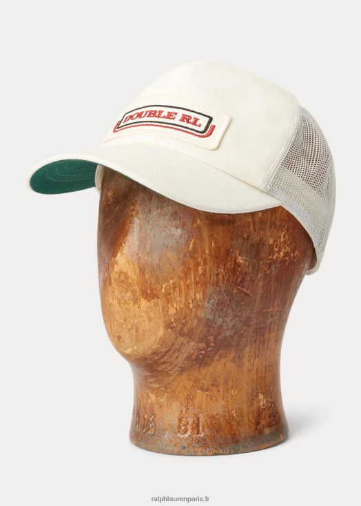 casquette trucker en sergé à patch logo 46T60T8866 Hommes Ralph Lauren blanc