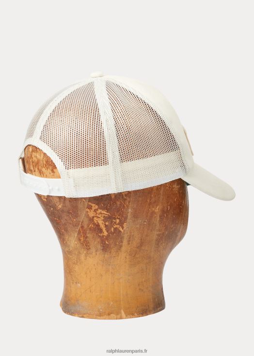 casquette trucker en sergé à patch logo 46T60T8866 Hommes Ralph Lauren blanc