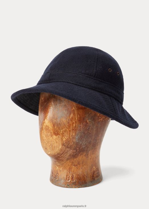 bob en feutre de laine mélangée 46T60T8857 Hommes Ralph Lauren marine