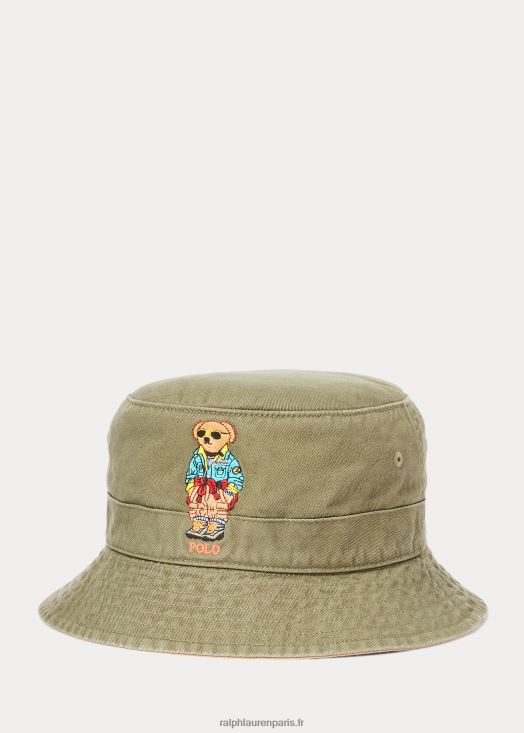 bob en sergé à ours polo 46T60T2737 Hommes Ralph Lauren sauge noire