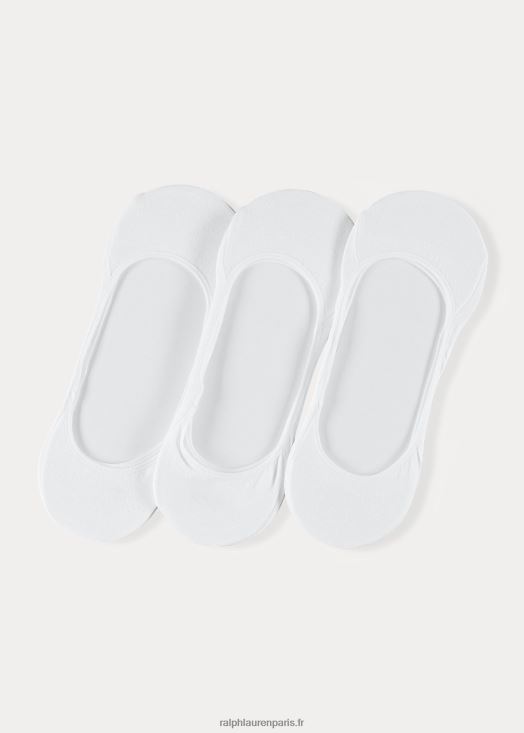 Lot de 3 paires de chaussettes habillées invisibles 46T60T8812 Hommes Ralph Lauren blanc