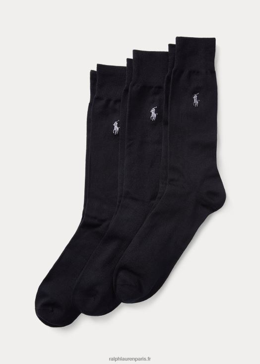 Lot de 3 paires de chaussettes super douces 46T60T1886 Hommes Ralph Lauren noir