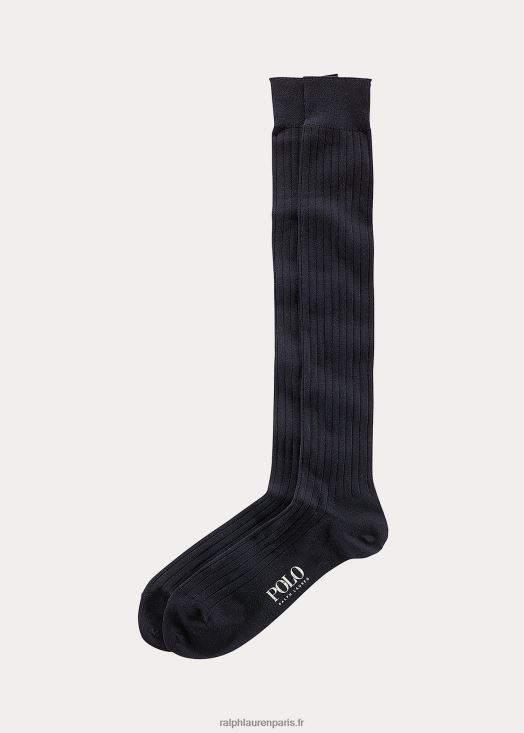 chaussettes côtelées unies sur le mollet 46T60T8816 Hommes Ralph Lauren marine