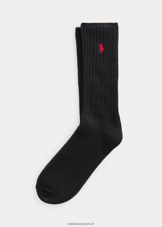 chaussettes mi-mollet en coton mélangé 46T60T2592 Hommes Ralph Lauren noir