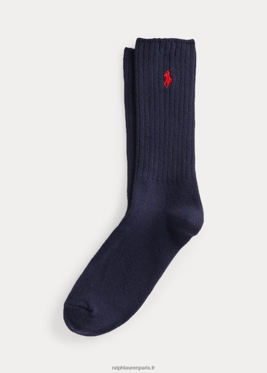 chaussettes mi-mollet en coton mélangé 46T60T2595 Hommes Ralph Lauren marine