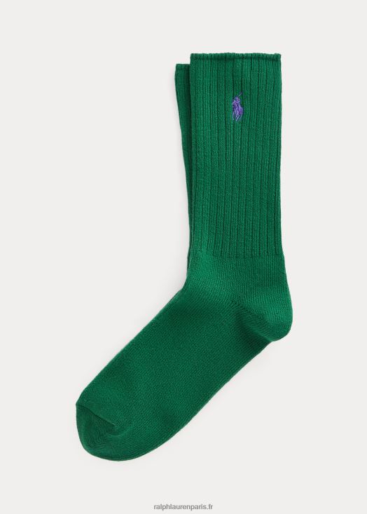 chaussettes mi-mollet en coton mélangé 46T60T2605 Hommes Ralph Lauren forêt