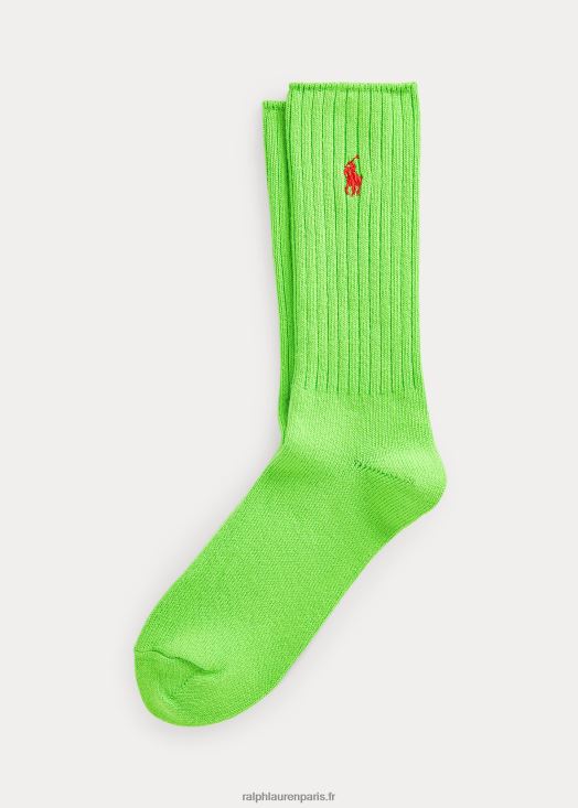 chaussettes mi-mollet en coton mélangé 46T60T2607 Hommes Ralph Lauren kiwi
