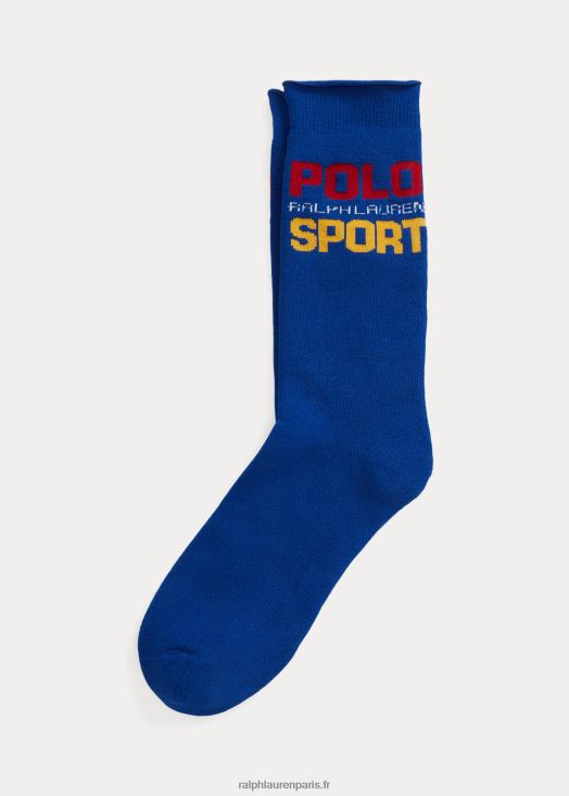 chaussettes mi-mollet en coton mélangé polo sport 46T60T2320 Hommes Ralph Lauren Royal