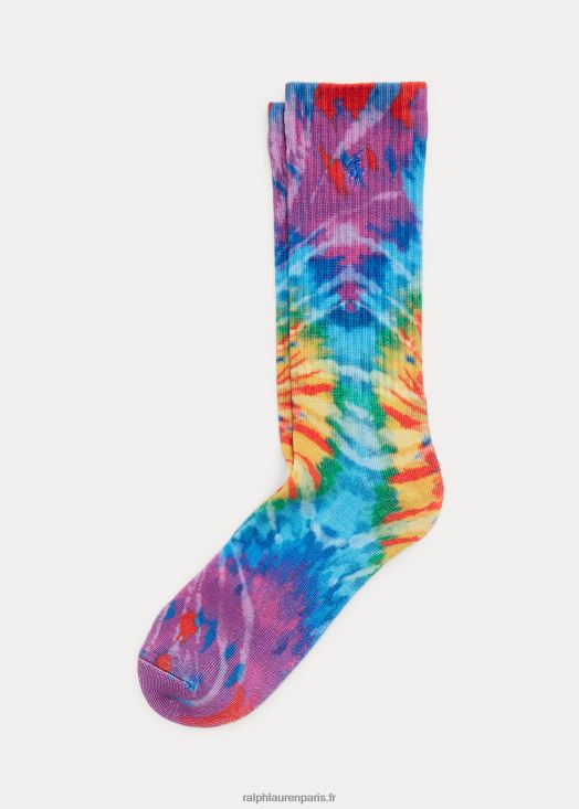chaussettes mi-mollet tie-dye 46T60T2376 Hommes Ralph Lauren arc-en-ciel